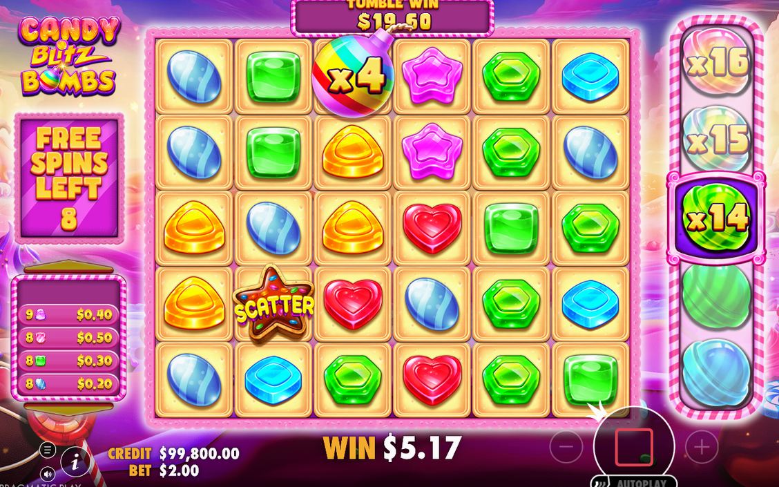 Free spins-läget med Multiplier Reel under en senare snurr